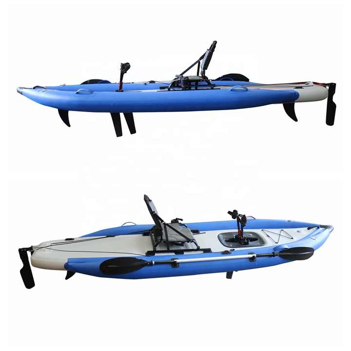 Inflatable PVC Pedal Kayak with Pedal Drive, Rudder System & Aluminum Fishing Seat