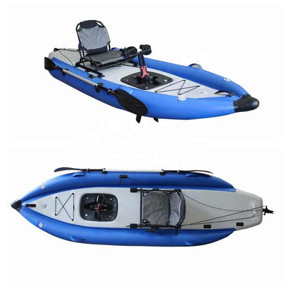 Inflatable PVC Pedal Kayak with Pedal Drive, Rudder System & Aluminum Fishing Seat